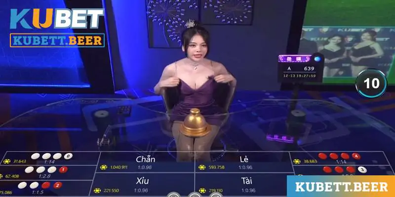 Các bước cá cược tại sảnh live casino nhà cái Kubet nhanh gọn