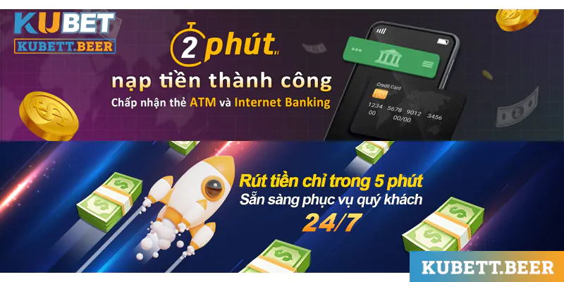 Nạp tiền và Rút tiền luôn được thực hiện nhanh chóng và minh bạch