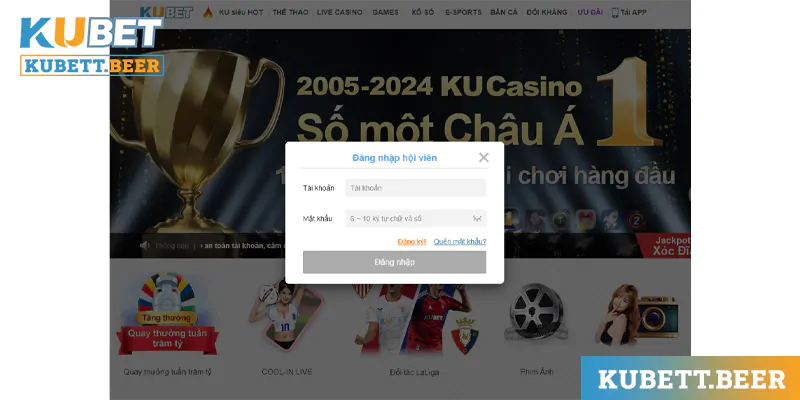 Đăng nhập Kubet chỉ trong vài bước cơ bản